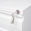 Modern 3 Drawer Mobile Filing Cabinet With Lock, Metal Office Storage, Legal / Letter Size - White - Image 16
