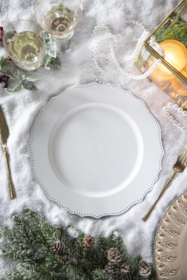 Plastic Charger Plate (Set of 8) - White
