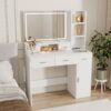 40.95" Newly Designed Smart Mirror Dressing Table With Drawers And Storage Cabinet, Dressing Table With Dressing Pad For Bedroom, Dressing Room - White - Image 11