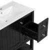 Transitional Style Bathroom Vanity Cabinet Combo With Ceramic Sink, Soft Close Door - Black - Image 18