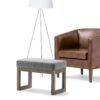 Milltown - Footstool Small Ottoman Bench - Gray - Image 5