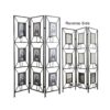 Room Photo Frames Screen Divider Screens, 3 Panel Decorative Screen With Photo Frames, Antique Mirror, Candle Stick - Black - Image 2