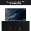TV Stand For TVs Up To 65", Modern Entertainment Center Media Console Cabinet With 2 Spacious Storage Space, Solid Wood Legs For Living Room - Black - Image 8