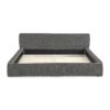 Modern Queen Size Upholstered Bed Frame With Chenille Fabric And Pleated Design - Gray - Image 9
