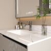Bianco Carrara Venato 37" Marble Vanity Top With Pre Drilled Faucet Hole And Undermount Sink - White - Image 10