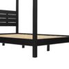 Queen Canopy Bed Frame Modern Minimalist Boho - Black - Image 2