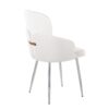 Dahlia - Contemporary Dining Chair (Set of 2) - Chrome / Cream - Image 4