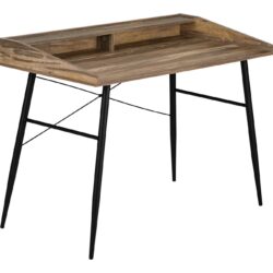 Computer Desk For Home Office, Laptop, Storage Shelves, Versatile Placement - Brown