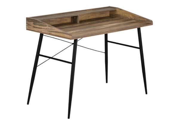 Computer Desk For Home Office, Laptop, Storage Shelves, Versatile Placement - Brown