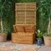 Storage Bench With Rack - Teak - Image 8