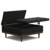 Mariah - Lift Top Table Storage Ottoman - Black - Image 4