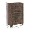 Plinz - 5 Drawer Chest - Brown - Image 6