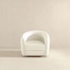 Elise - Mid-Century Modern Swivel Chair - White - Image 3