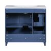 Bathroom Vanity, Transitional Style Bathroom Cabinet With Resin Sink, Single Bathroom Cabinet, With 2 Drawers And 1 Adjustable Storage Shelf, 2 Soft-Close Doors - Navy Blue - Image 24