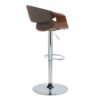 Curvo - Mid-Century Modern Adjustable Barstool With Swivel (Set of 2) - Walnut / Charcoal - Image 4