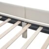 Queen & Twin Long Size Upholstered Platform Bed, Mother & Child Bed With Hydraulic Storage System, Drawer Box, Bedhead Storage Shelf And 2 Pairs Of Sockets & USB Ports - Beige - Image 13