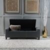 Contemporary Storage Ottoman With Tufted Top - Dark Gray - Image 5
