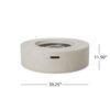 Modern Outdoor 50, 000 Btu Round Concrete Propane Fire Pit, Lightweight Design - Light Gray - Image 4