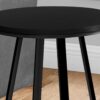 Accent Table, Side, Round Contemporary & Modern - Black - Image 2