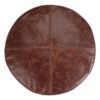 Connor - Round Pouf - Distressed Brown - Image 2