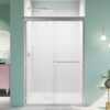 Semi Frameless Double Sliding Shower Door With SGCC Tempered Glass - Chrome - Image 2