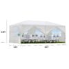 10X20' Outdoor Garden Gazebo Wedding Party Tent Canopy Marquee With 6 Removable Sidewalls - White - Image 3