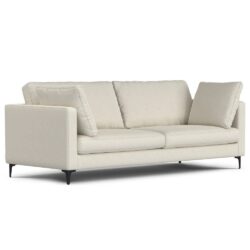 Ava - Mid Century Sofa With Ottoman Set - Cream