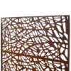 Outdoor & Indoor Privacy Screen Metal Privacy Screen, Freestanding Decorative Privacy Screen For Deck Balcony Patio - Rust Red - Image 8