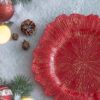 Reef Plastic Charger Plate (Set of 8) - Red - Image 4
