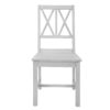 Topmax - 5 Piece Rustic Extendable Dining Table Set Round Trestle Table And 4 Cross Back Dining Chairs For Kitchen, Dining Room - Gray - Image 23