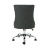 Glory Diamond Tufted Upholstered Office Chair With Rolling Casters And Sloped Arms - Dark Gray / Chrome - Image 6