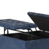 Harrison - Coffee Table Storage Ottoman - Denim Blue - Image 4