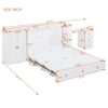 Queen Size Murphy Bed With USB Port, Large Drawer, And Wardrobe / Desk Combo Versatile Cabinet Bed - White - Image 17