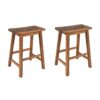 Solid Wood Rustic 3 Piece Stationary Kitchen Island Set With 2 Seatings, Rubber Wood Butcher Block Dining Table Set Prep Table Set With 2 Open Shelves For Small Places - Walnut / Cream White - Image 27