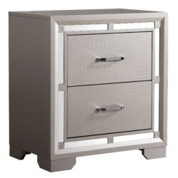 Alana - Nightstand - Silver Champagne