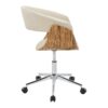 Vintage Mod - Mid-Century Modern Office Chair - Chrome / Zebra / Cream - Image 2