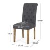 Contemporary Dining Chair (Set of 2) With Button Tufted Design - Charcoal - Image 5