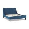 Aspen - Queen Vertical Tufted Modern Headboard Platform Bed Set - Satin Teal Blue - Image 2