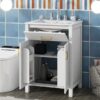 Bathroom Vanity Combo With Ceramic Sink, Luxurious Space-Saving Vanity, 2 Soft-Close Doors - Gold / White - Image 5