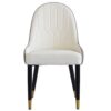 Modern Sponge-Filled Dining Chair, Solid Wood Metal Legs, Suitable For Restaurants, Living Rooms And Rooms (Set of 2) - White / Gray - Image 17