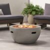 Bowl Shaped Propane Fire Pit 40000 Btu (Tank Cover Not Included) - Light Gray - Image 7