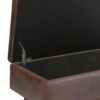 Owen - Small Rectangular Storage Ottoman - Distressed Chestnut Brown - Image 4