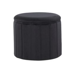 Lindsey - Contemporary / Glam Folding Storage Ottoman - Black