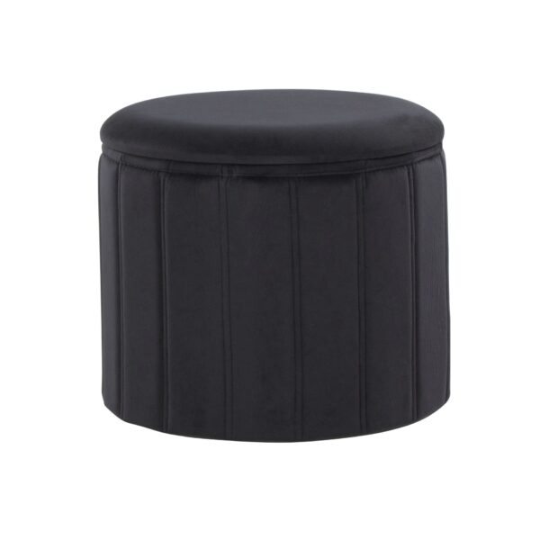 Lindsey - Contemporary / Glam Folding Storage Ottoman - Black