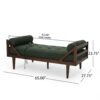 Chic Modern Chaise Lounge With Button Tufting And Bentwood Design - Blackish Green - Image 3
