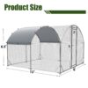 Large Chicken Coop Upgrade Three Support Steel Wire Impregnated Plastic Net Cage, Oxford Cloth Plated Waterproof UV Protection, Duck Rabbit Sheep Bird Outdoor House - Silver - Image 6