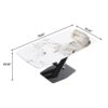 Modern Artificial Stone Pandora White Curved Metal Leg Dining Table, Can Accommodate 6-8 People - Antique White - Image 12
