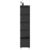 Heavy Duty Metal 5 Drawer Vertical File Cabinet With Lock And Wheels For Home Office - Brushed Nickel - Image 19