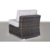 5 Piece Rattan Wicker Sectional Patio Set With Comfortable Cushions - Brown Mix / Gray - Image 9