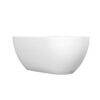 Small Size Stone Resin Solid Surface Oval Shape Freestanding Bathtub For The Bathroom - Matte White - Image 5